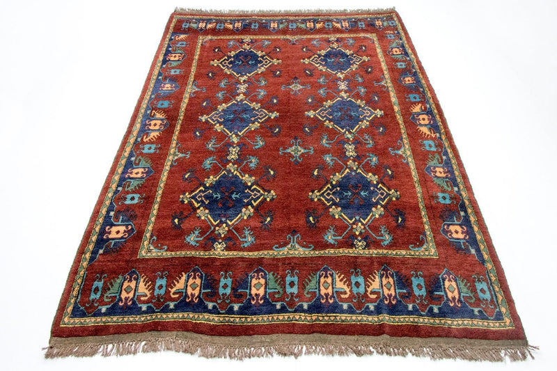 Alfombra afgana - Kunduz - 294 x 211 cm - rojo