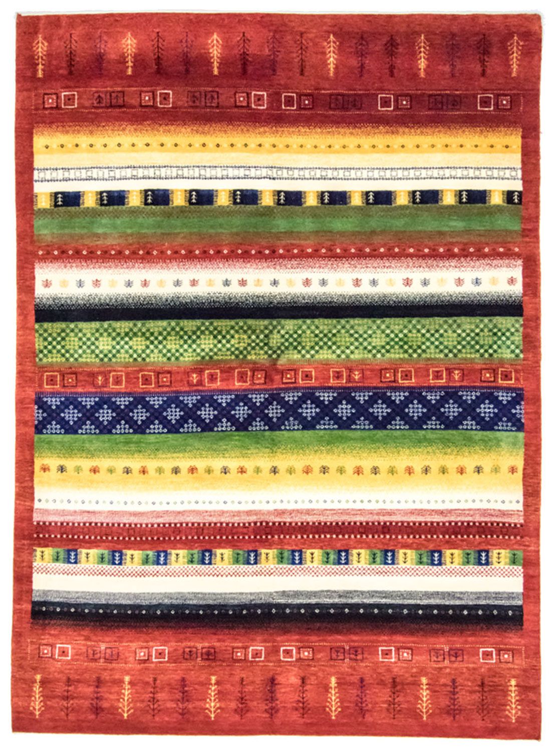 Alfombra Gabbeh - Loribaft Persa - 241 x 172 cm - colorido