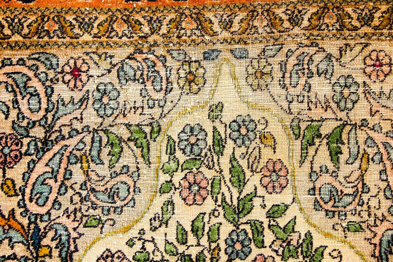 Alfombra de seda - Seda de Cachemira - 150 x 92 cm - multicolor