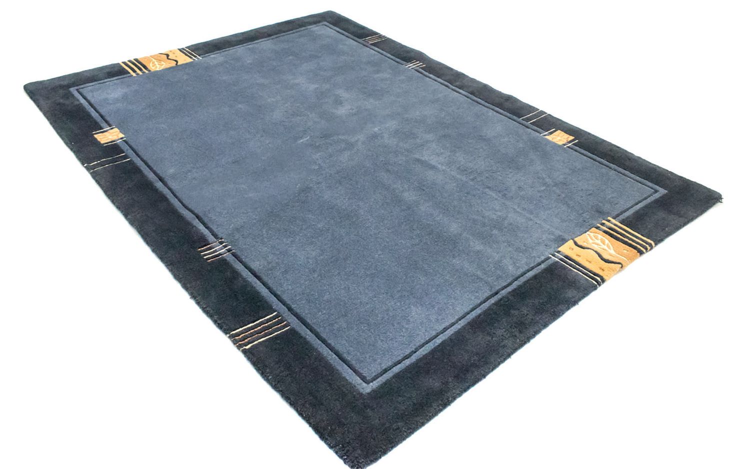 Alfombra de Nepal - 234 x 170 cm - azul claro