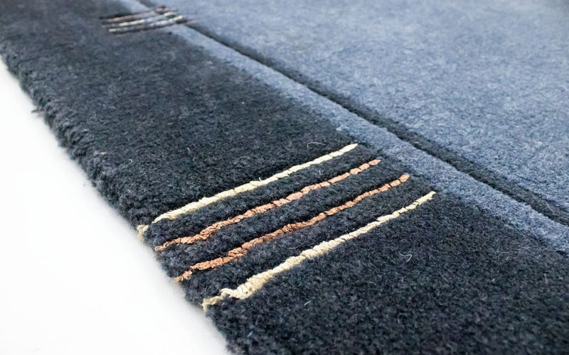 Alfombra de Nepal - 234 x 170 cm - azul claro