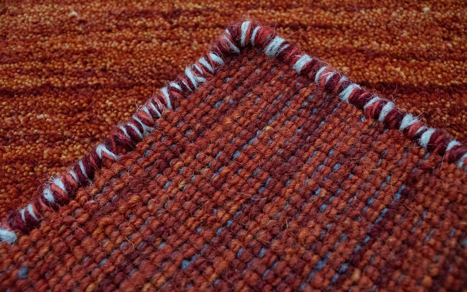 Alfombra de lana - 112 x 60 cm - óxido