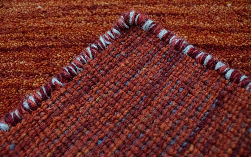 Alfombra de lana - 112 x 60 cm - óxido