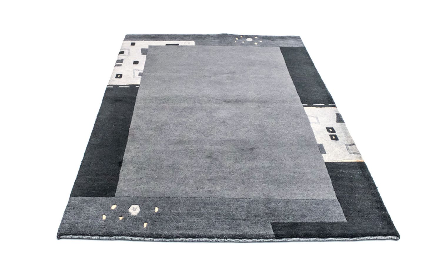 Alfombra de Nepal - 180 x 124 cm - plata