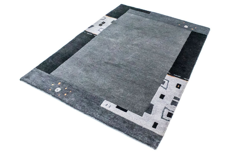 Alfombra de Nepal - 180 x 124 cm - plata