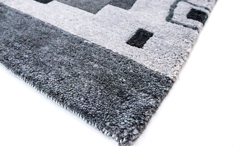 Alfombra de Nepal - 180 x 124 cm - plata