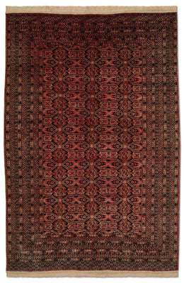Alfombra afgana - Bukhara - 191 x 123 cm - rojo claro
