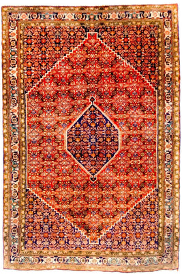 Alfombra persa - Bidjar - 174 x 115 cm - rojo