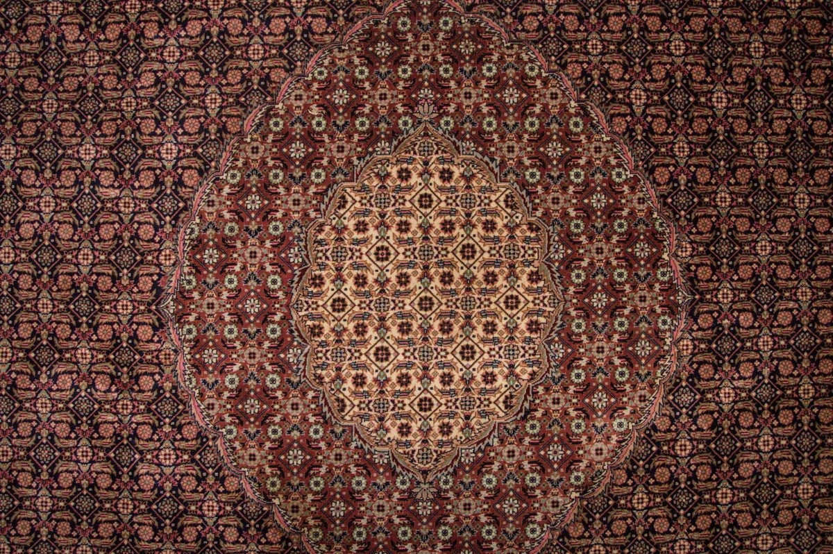 Alfombra Persa - Tabriz - Real - 353 x 252 cm - azul oscuro