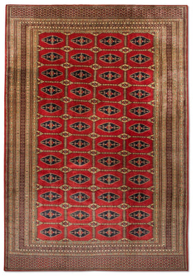 Alfombra afgana - Bukhara - 292 x 188 cm - rojo