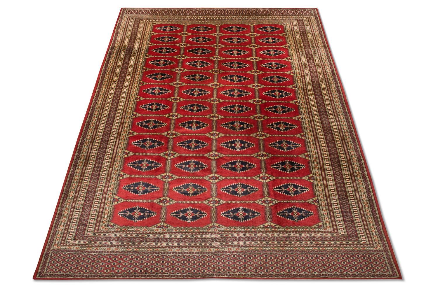 Alfombra afgana - Bukhara - 292 x 188 cm - rojo