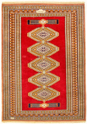 Alfombra afgana - Bukhara - 168 x 130 cm - rojo