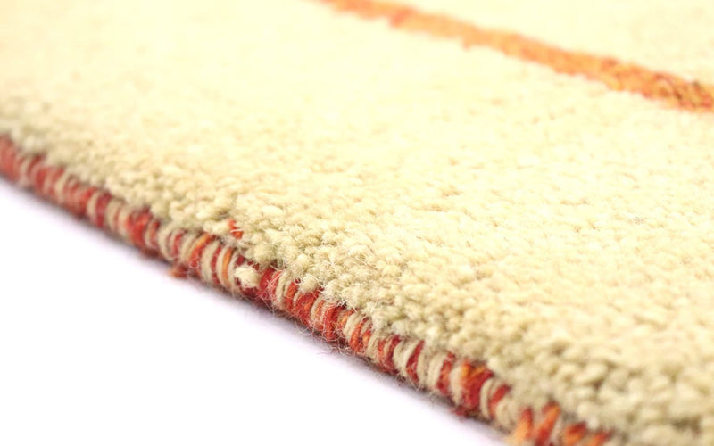 Alfombra de pasillo Alfombra Gabbeh - Indus - 298 x 80 cm - beige