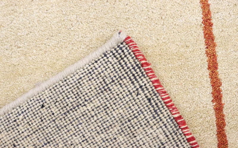 Alfombra de pasillo Alfombra Gabbeh - Indus - 298 x 80 cm - beige