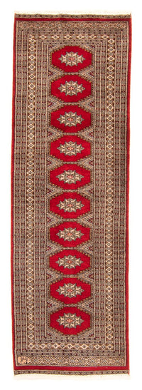 Alfombra de pasillo Alfombra Pakistani - 247 x 83 cm - rojo oscuro