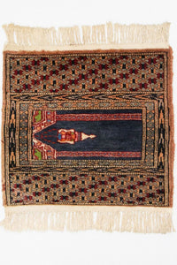 Alfombra afgana - Bukhara cuadrado  - 47 x 44 cm - azul