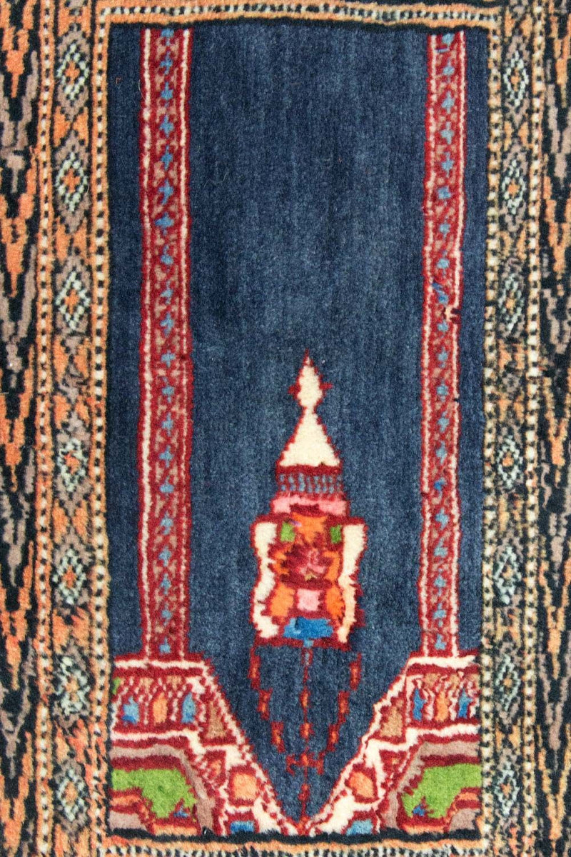 Alfombra afgana - Bukhara cuadrado  - 47 x 44 cm - azul