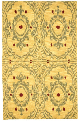 Alfombra de lana - 243 x 152 cm - amarillo