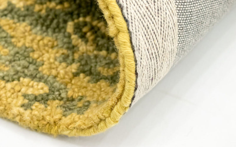 Alfombra de lana - 243 x 152 cm - amarillo
