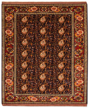 Alfombra persa - Clásica - 171 x 140 cm - azul oscuro