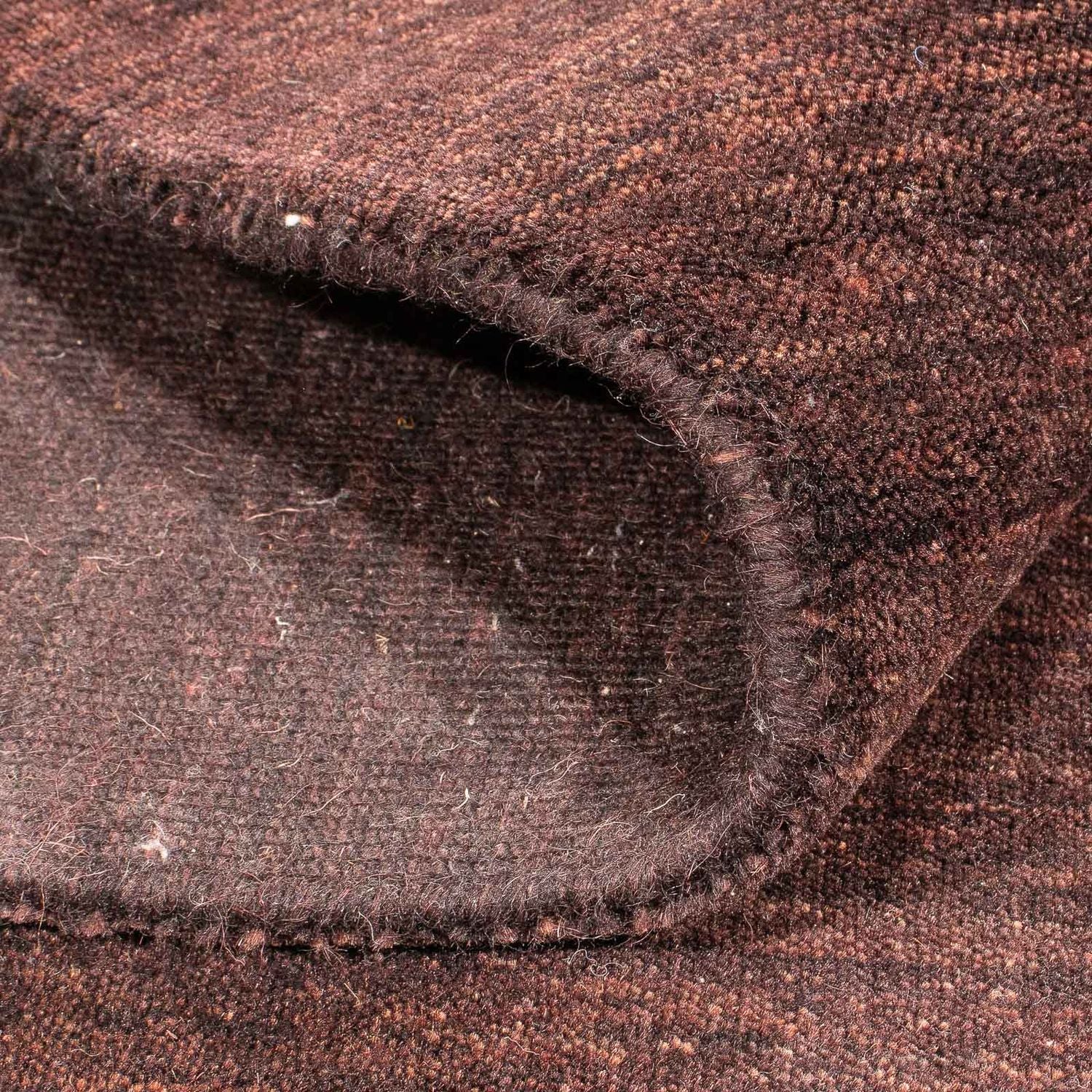 Alfombra Gabbeh - Loribaft Softy - 152 x 103 cm - marrón oscuro