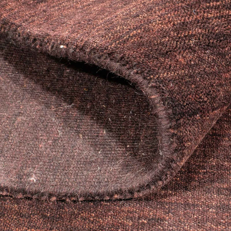 Alfombra Gabbeh - Loribaft Softy - 152 x 103 cm - marrón oscuro