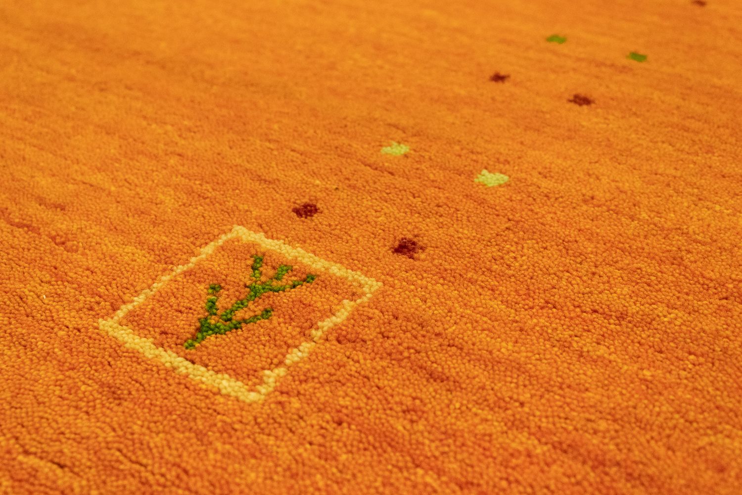 Alfombra Gabbeh - Indus cuadrado  - 200 x 200 cm - naranja