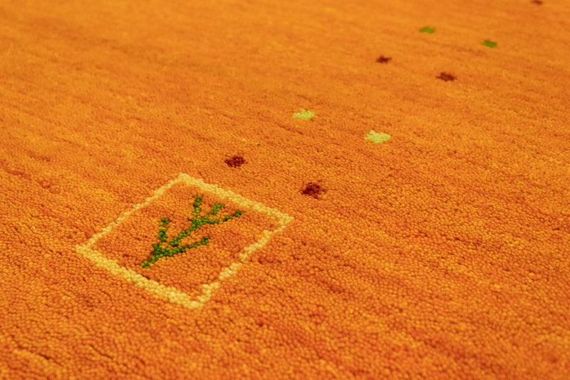 Alfombra Gabbeh - Indus cuadrado  - 200 x 200 cm - naranja