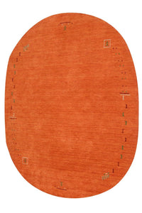 Alfombra Gabbeh - Indus redondo  - 200 x 200 cm - naranja