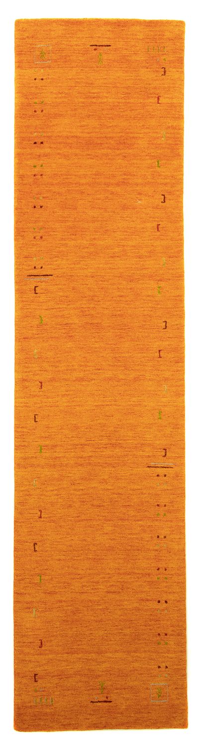 Alfombra de pasillo Alfombra Gabbeh - Indus - 350 x 80 cm - naranja