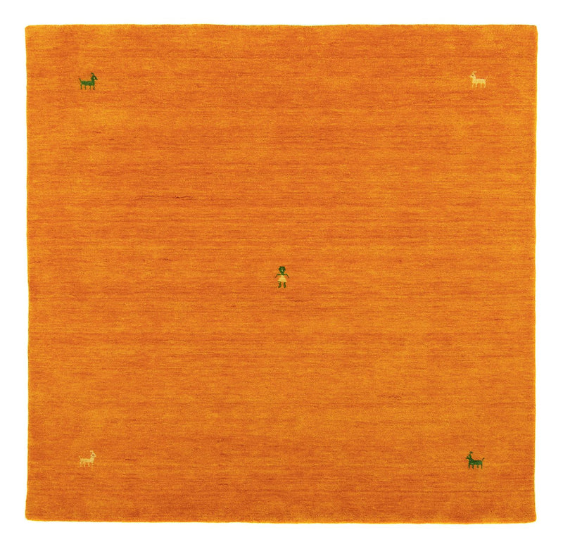 Alfombra Gabbeh - Indus cuadrado  - 250 x 250 cm - naranja
