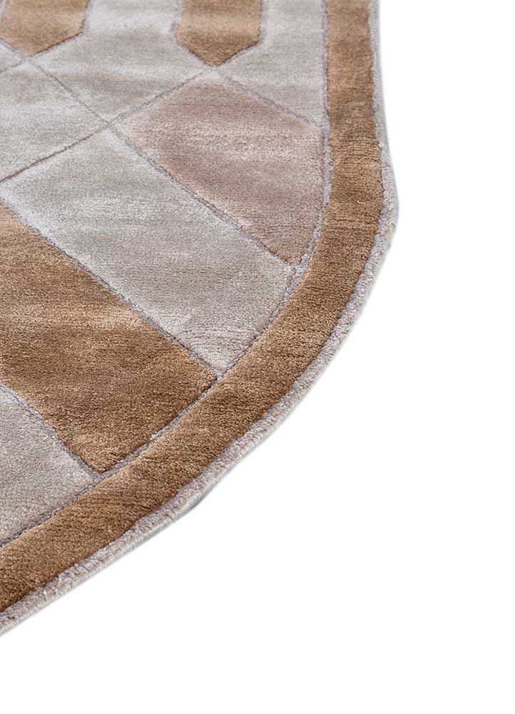 Alfombra de diseño oval  - 270 x 180 cm - marrón