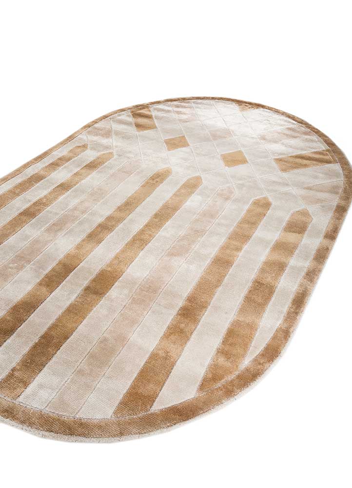 Alfombra de diseño oval  - 270 x 180 cm - marrón