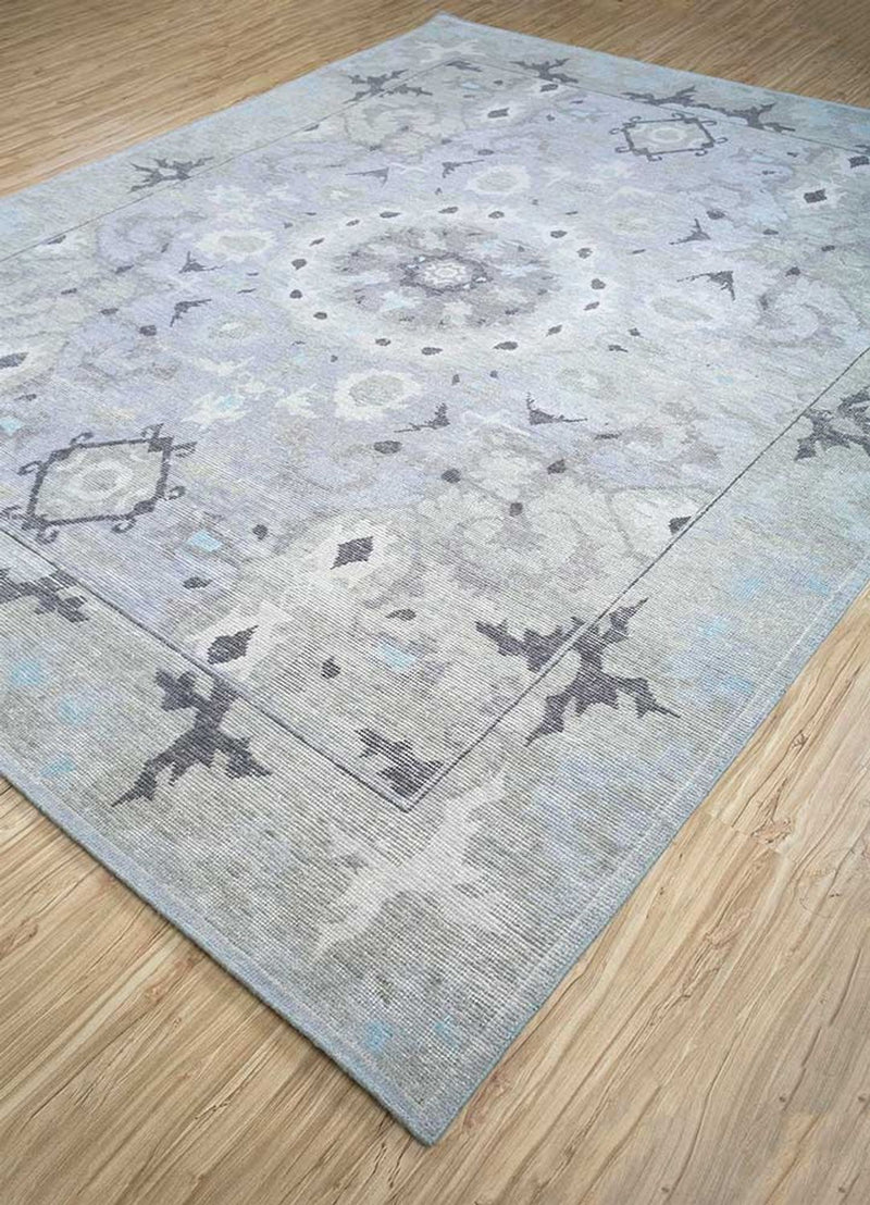 Alfombra de lana - 360 x 270 cm - plata