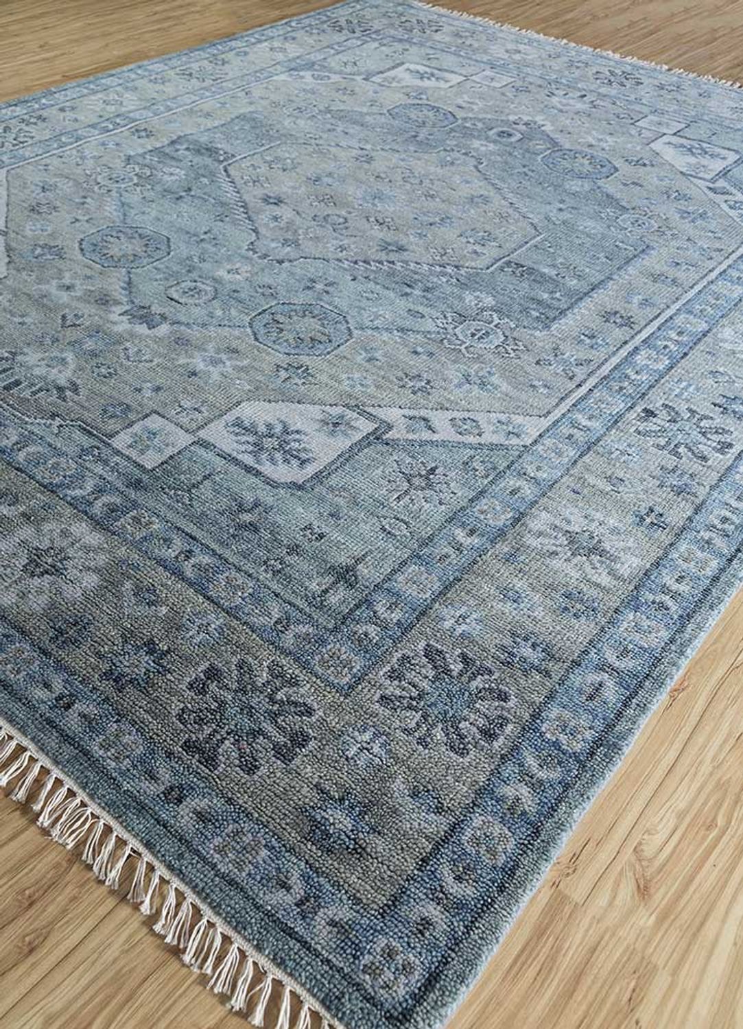 Alfombra de lana - 300 x 200 cm - azul oscuro