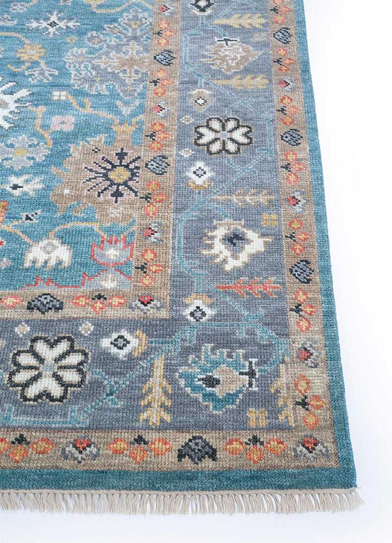 Alfombra de lana - 360 x 270 cm - turquesa