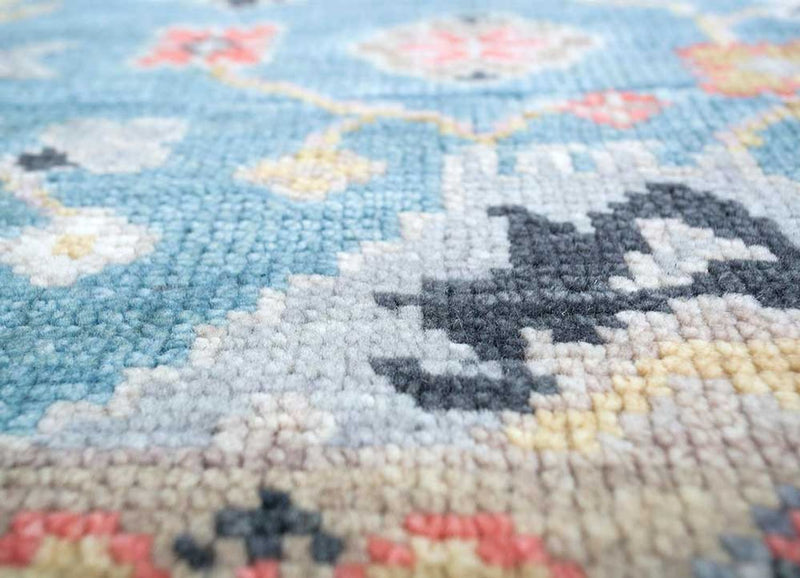 Alfombra de lana - 360 x 270 cm - turquesa