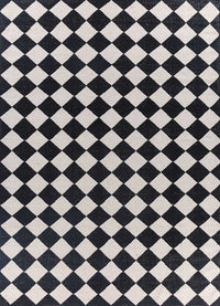Alfombra de lana - 280 x 182 cm - blanco y negro