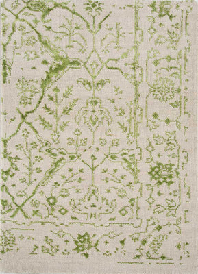 Alfombra de lana - 120 x 73 cm - verde