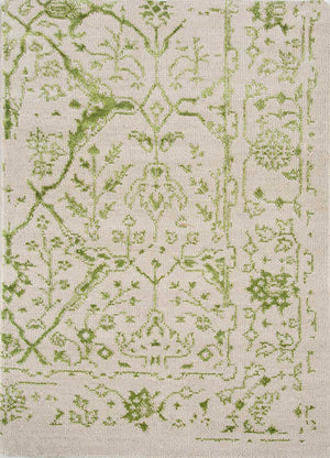 Alfombra de lana - 120 x 73 cm - verde