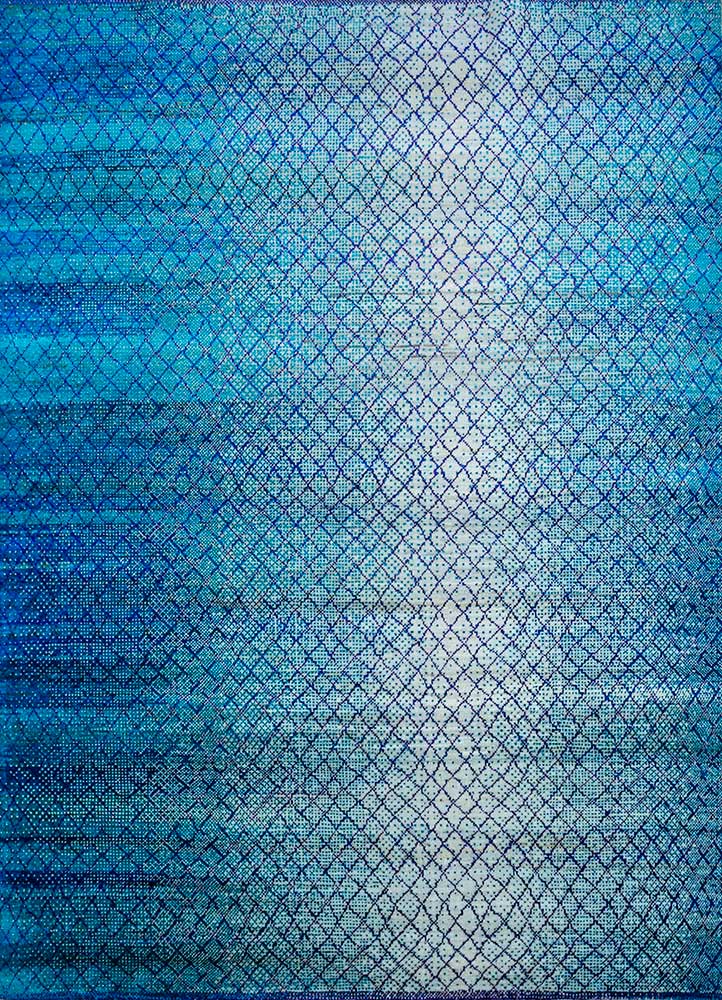 Alfombra de lana - 300 x 240 cm - azul claro