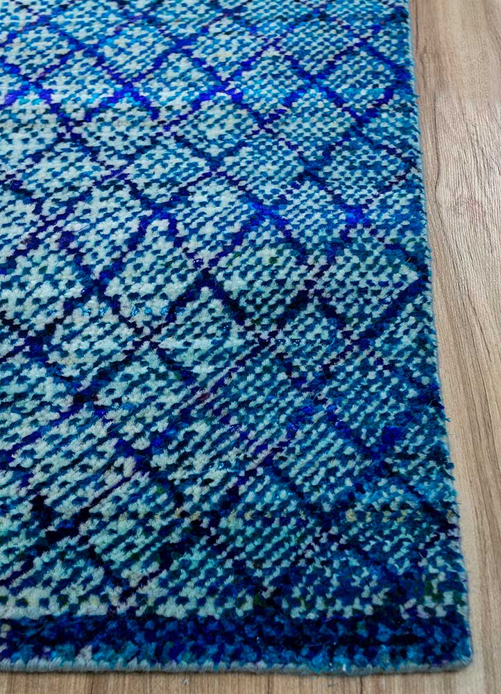 Alfombra de lana - 300 x 240 cm - azul claro