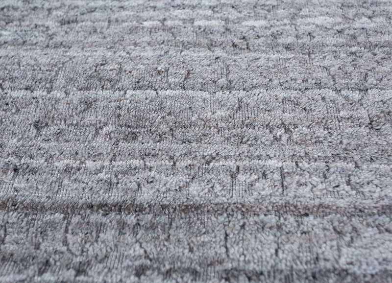 Alfombra de viscosa - 120 x 75 cm - gris