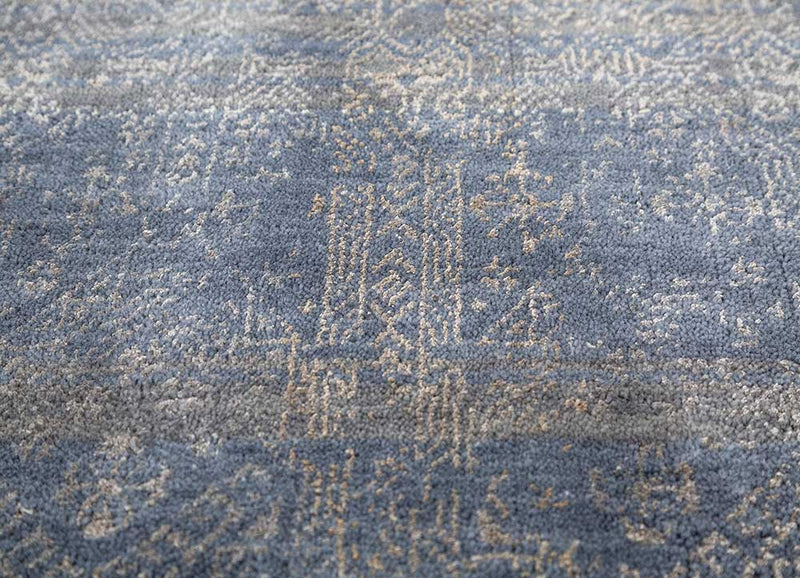 Alfombra de lana - 150 x 90 cm - azul oscuro
