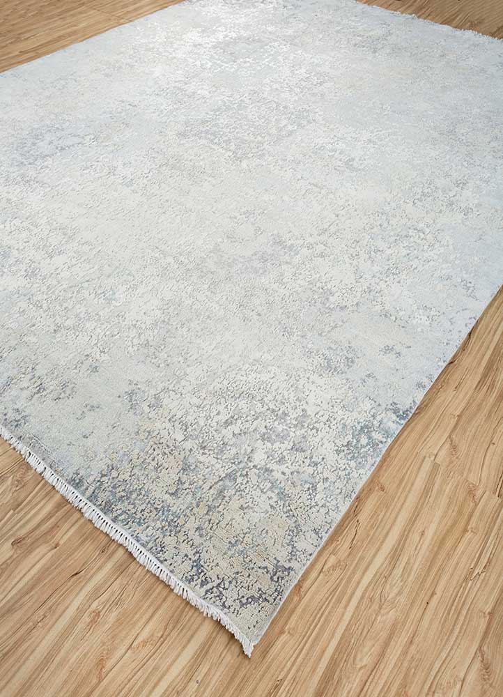 Alfombra de lana - 298 x 235 cm - plata