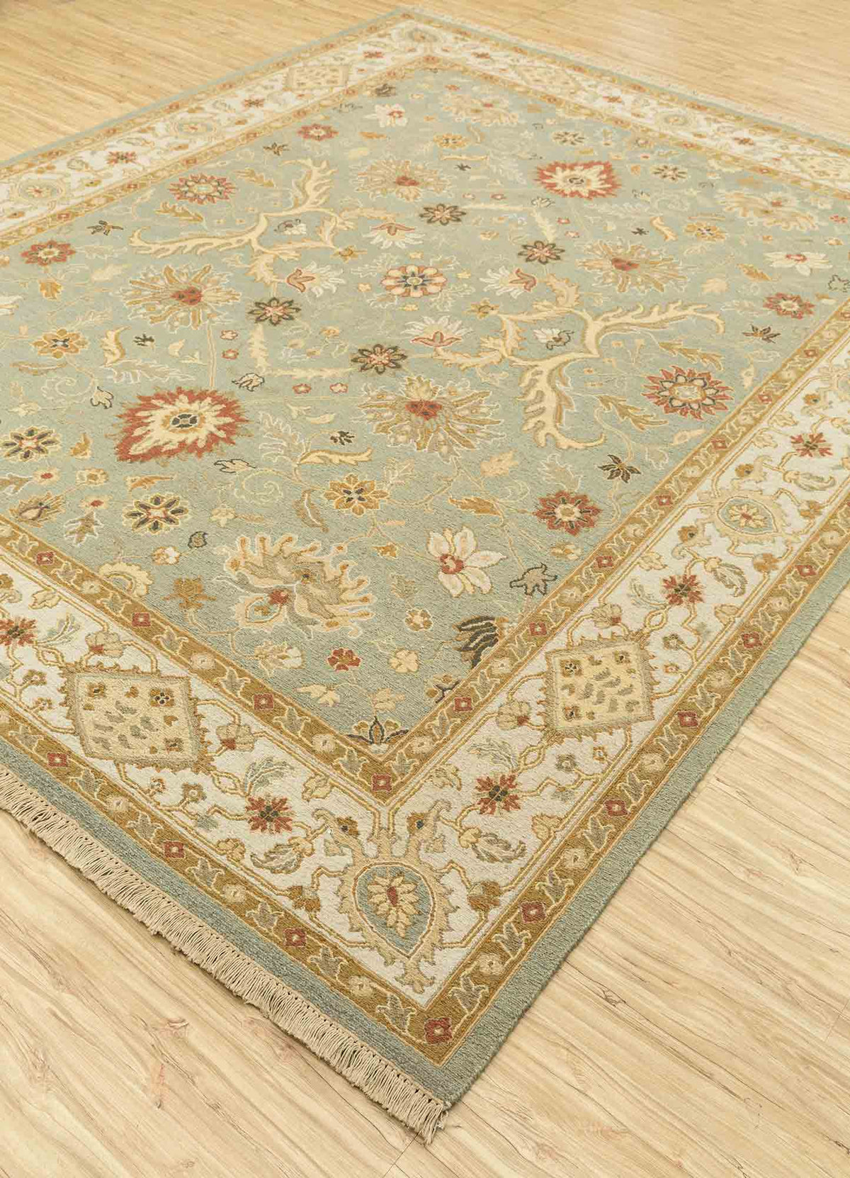 Alfombra de pasillo Alfombra de lana - 270 x 90 cm - verde menta