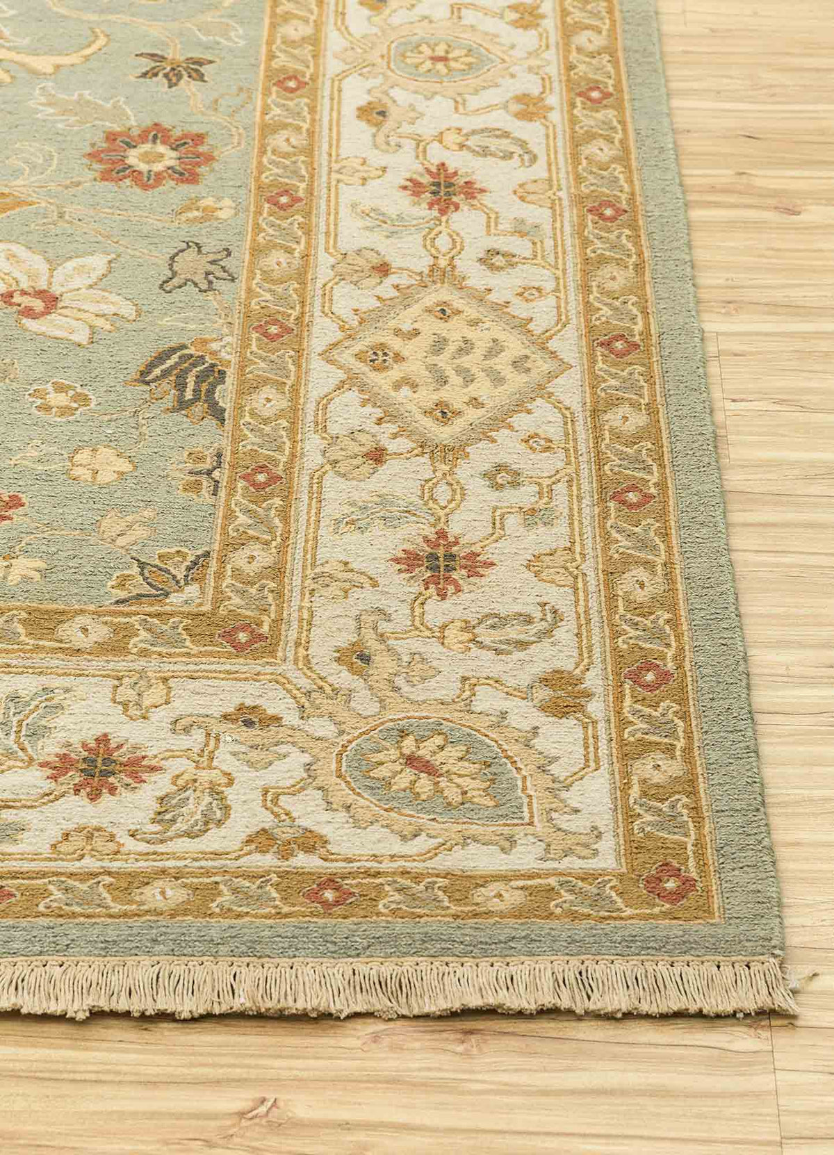 Alfombra de pasillo Alfombra de lana - 270 x 90 cm - verde menta