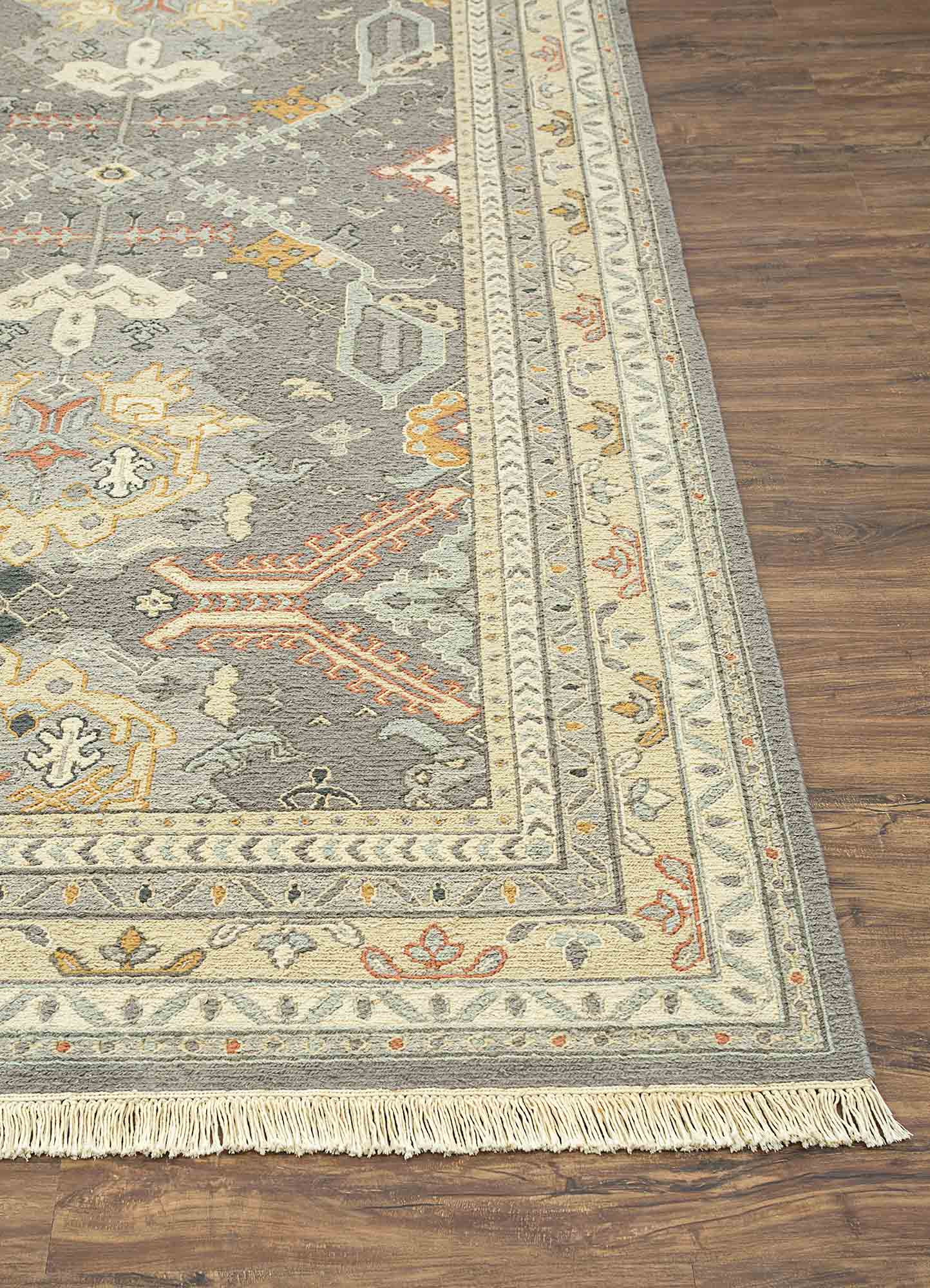 Alfombra de lana - 90 x 60 cm - verde oliva