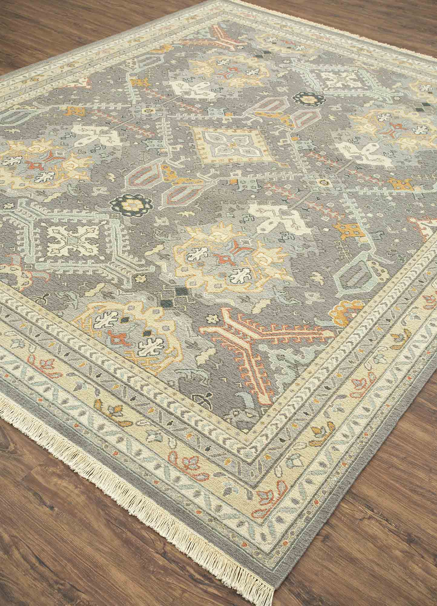 Alfombra de lana - 90 x 60 cm - verde oliva