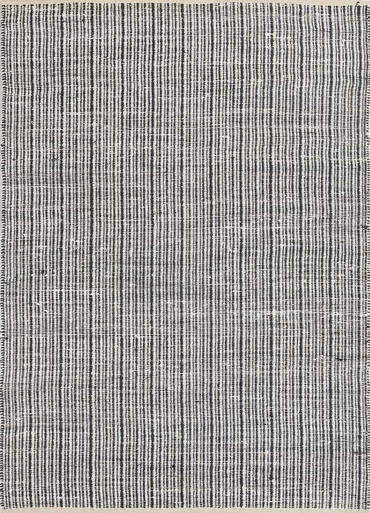 Alfombra de sisal - 240 x 150 cm - blanco y negro